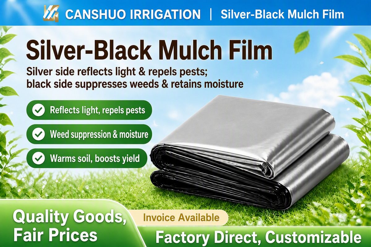 Silver-black mulch film